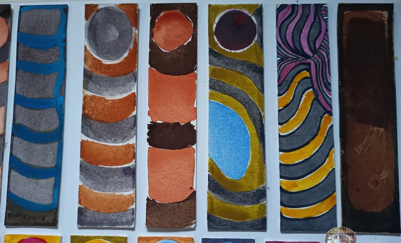 encres au pinceau sur papier Canson par David Damour 2024