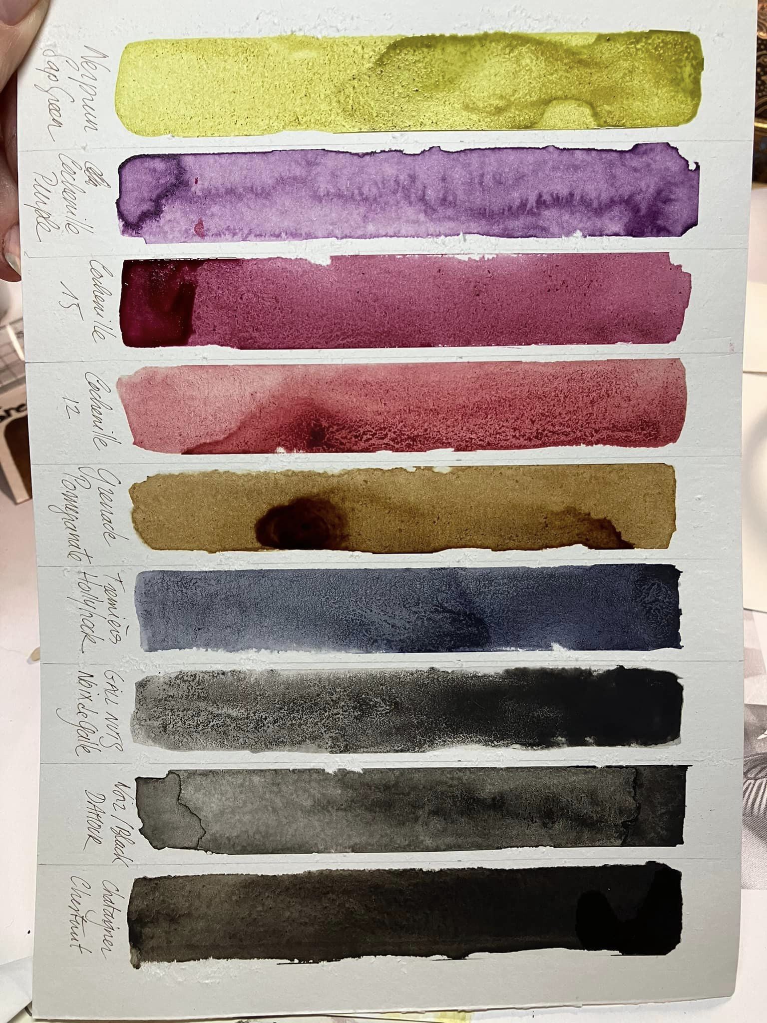 Une petite commande d'encres pour Nimes vendue par David Damour en mars2024