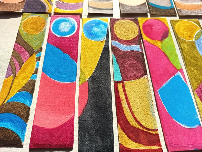 encres au pinceau sur papier Canson par David Damour 2024